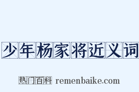少年杨家将近义词是什么意思的图片